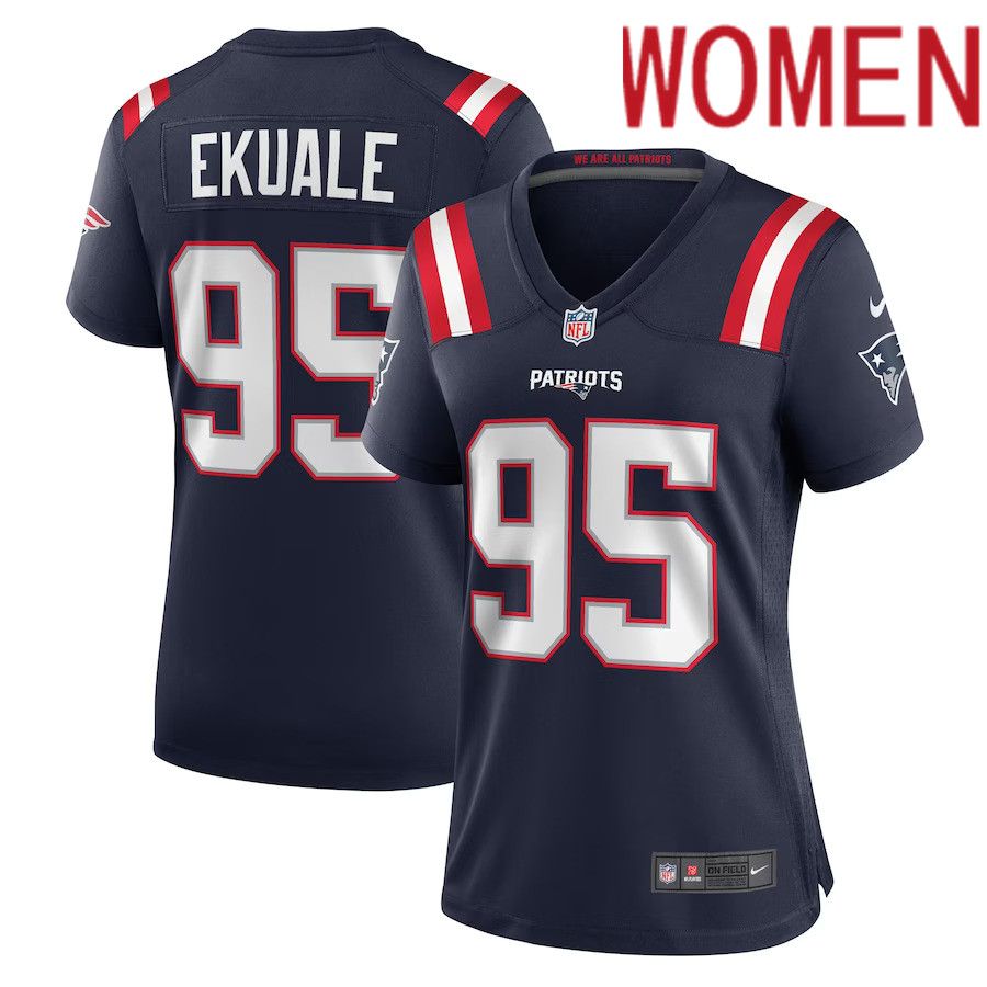 Women New England Patriots #95 Daniel Ekuale Nike Navy Game Player NFL Jersey->youth nfl jersey->Youth Jersey